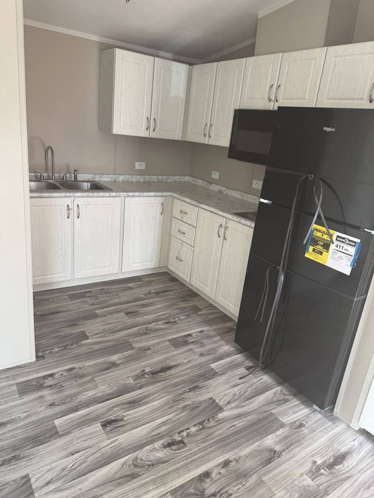 Full kitchen in Legacy 5 bed oilfield housing unit ready for delivery