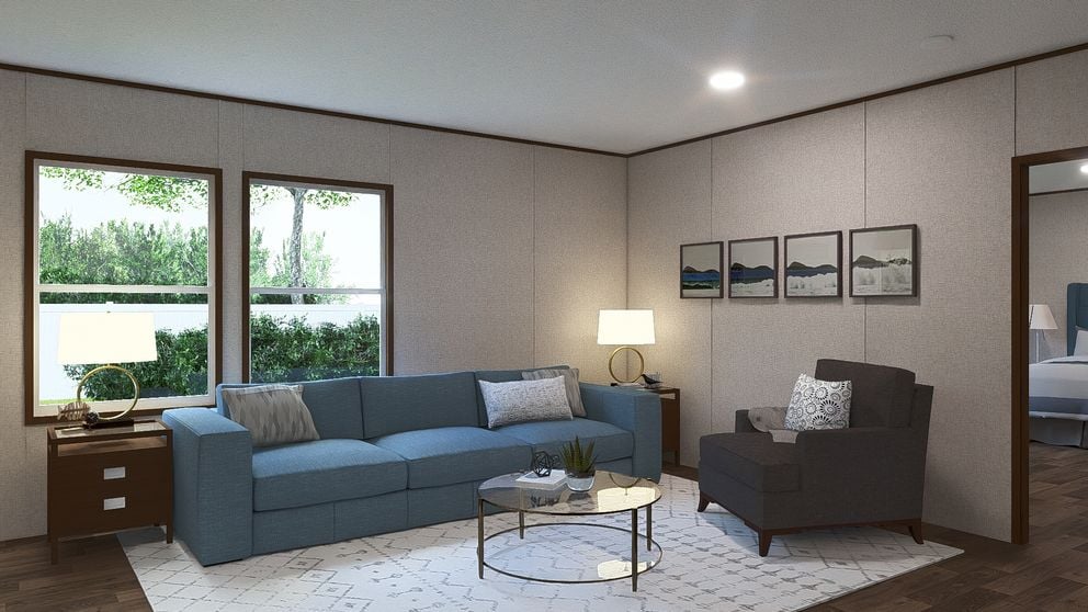 Living room in The Sycamore by TRU Homes