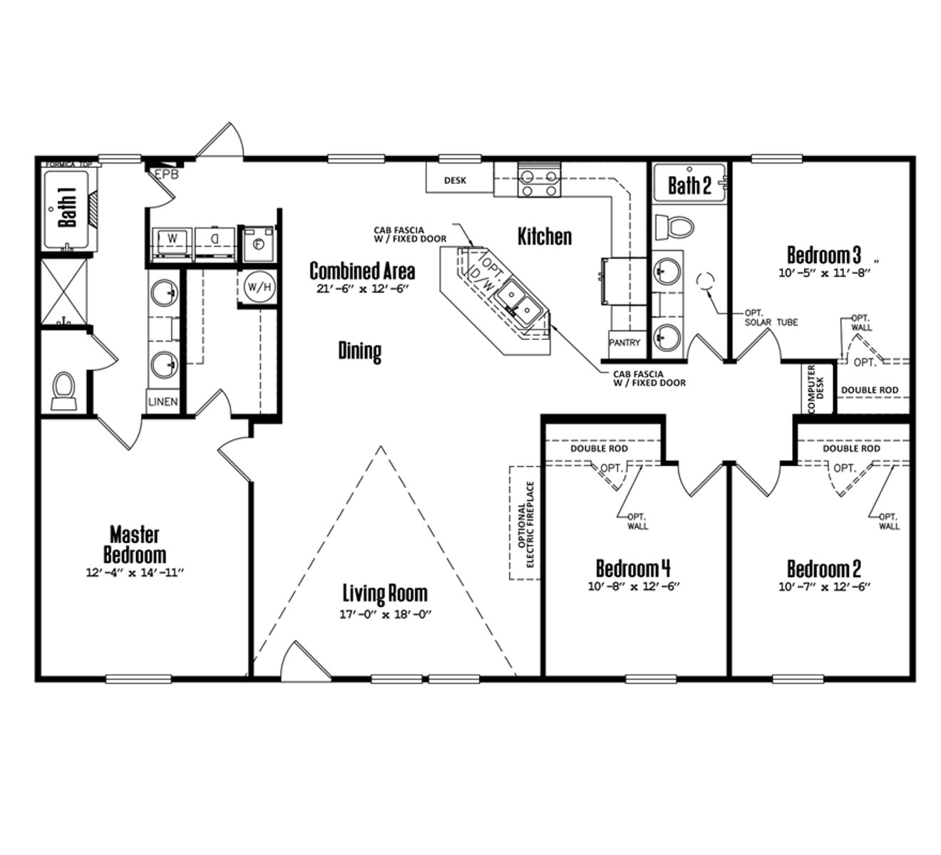 Floorplan of Legacy C-3256-42B home for sale in Tyler, TX