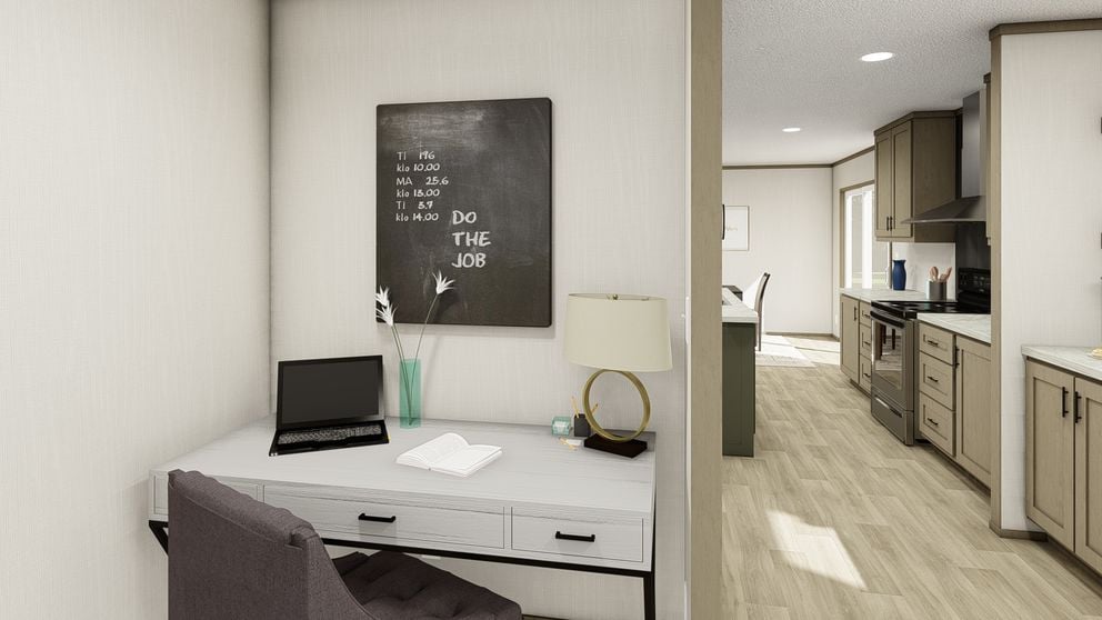 Built-in desk in the Clayton Epic Snowcap