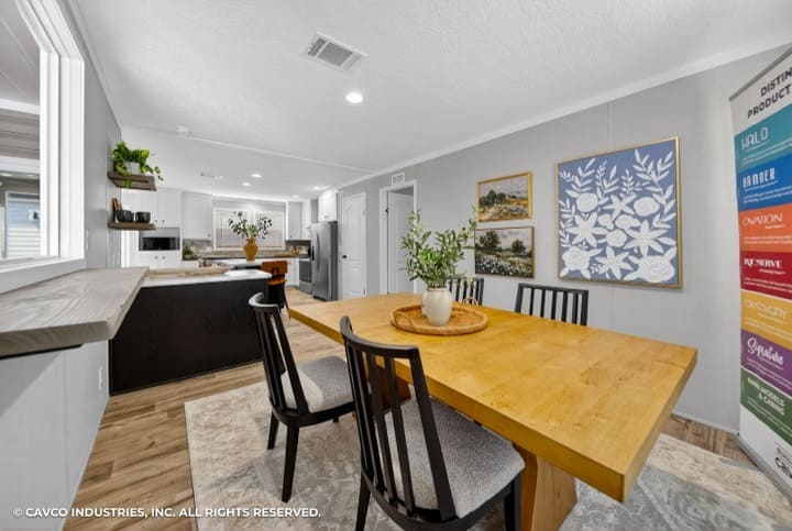 Dining area beside the kitchen in The Vantage