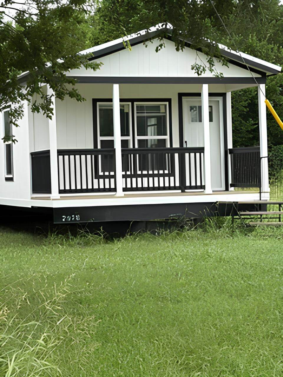 Covered front porch of the Bobby Jo singlewide by New Vision