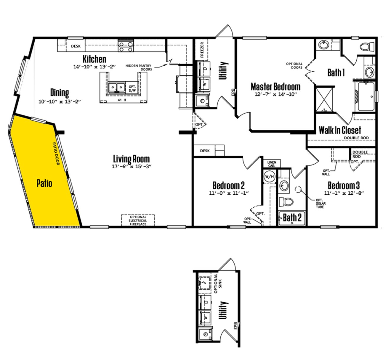 Floorplan of Legacy 3264-32-AP home for sale in Tyler, TX