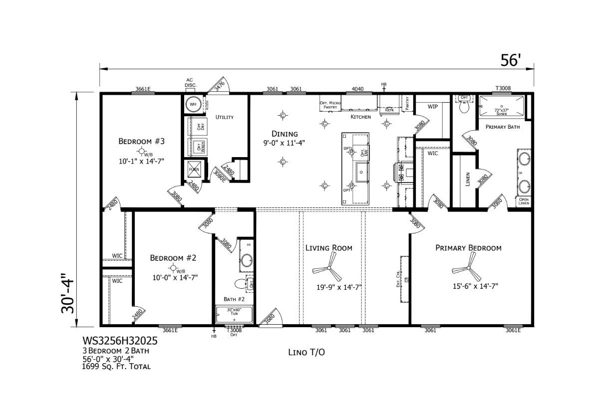 Winter Series 32x56H by Champion Homes floor plan