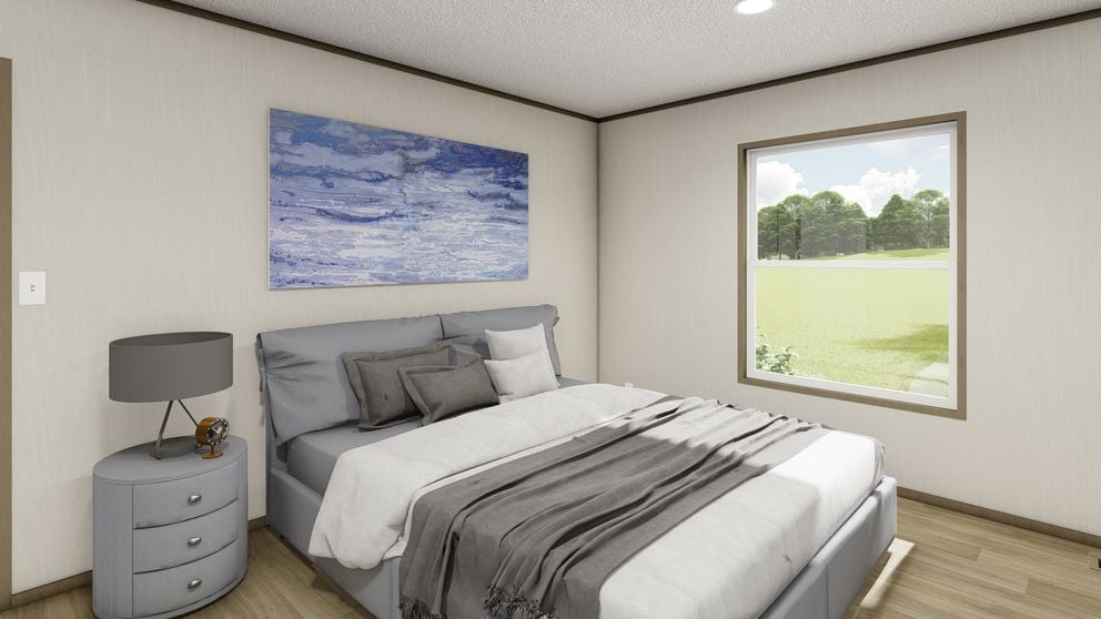 Main bedroom in the Clayton Epic Mariner single-wide home