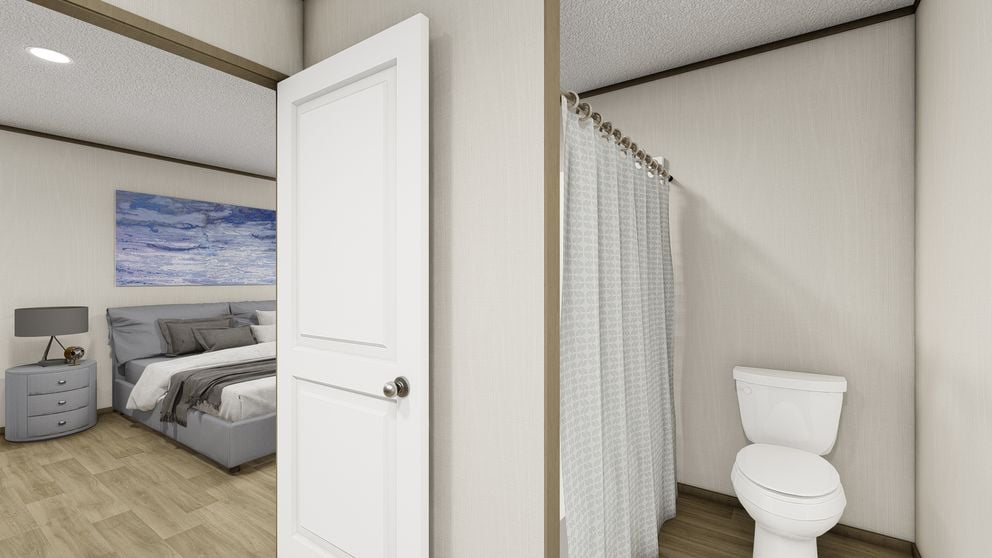 Primary bathroom entrance in the Clayton Epic Mariner by Clayton Homes