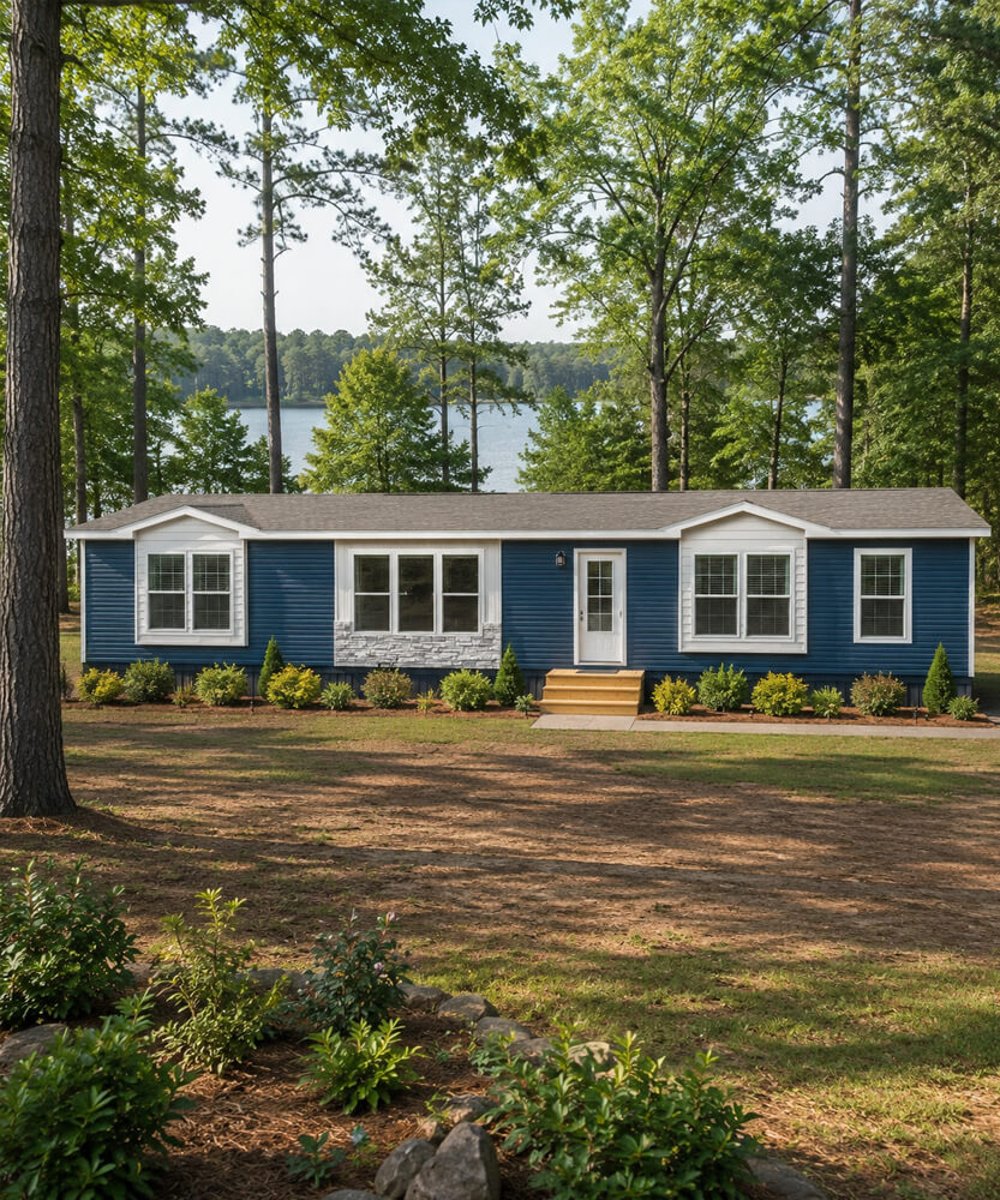 Premier Homes of Conroe team helping a local buyer review manufactured home financing