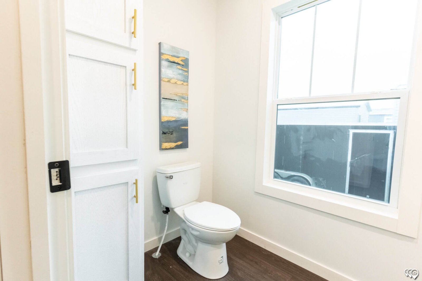 Guest bathroom toilet area with built-in storage in The Trinity CS-3242