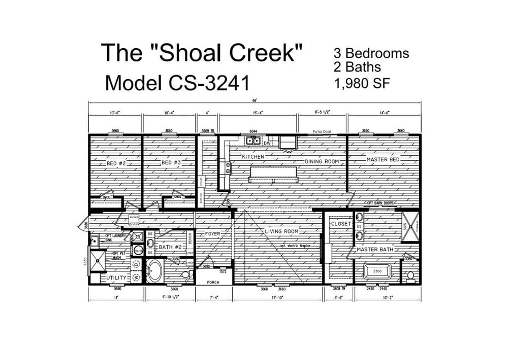 The Shoal Creek floor plan