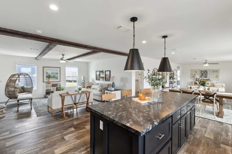 Large kitchen in the Winter Series 3276H by Champion Homes