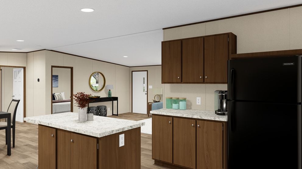 Kitchen island in The Thrill by TRU Homes
