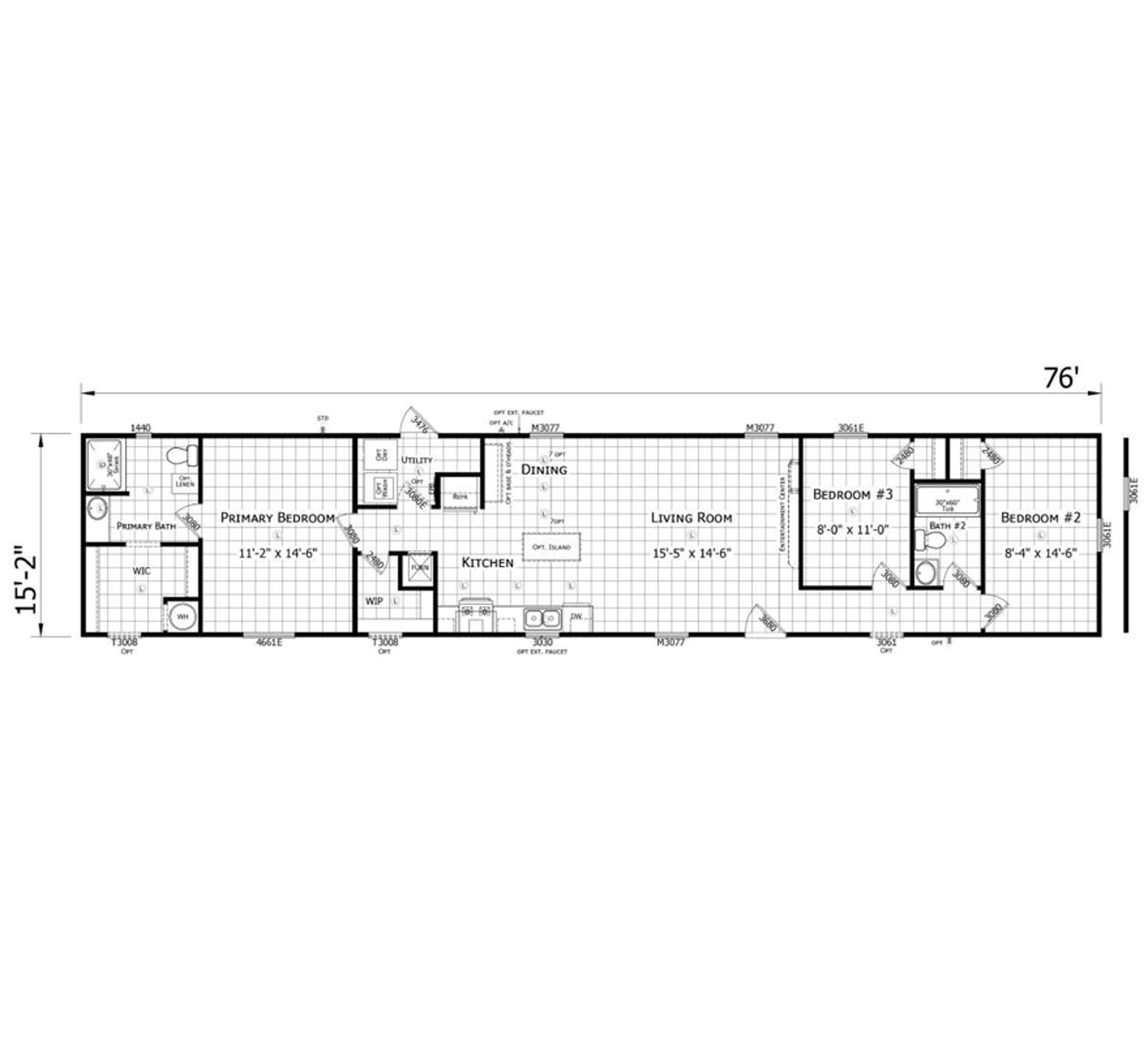 Floorplan of Legacy S-2448-32-A home for sale in Tyler, TX