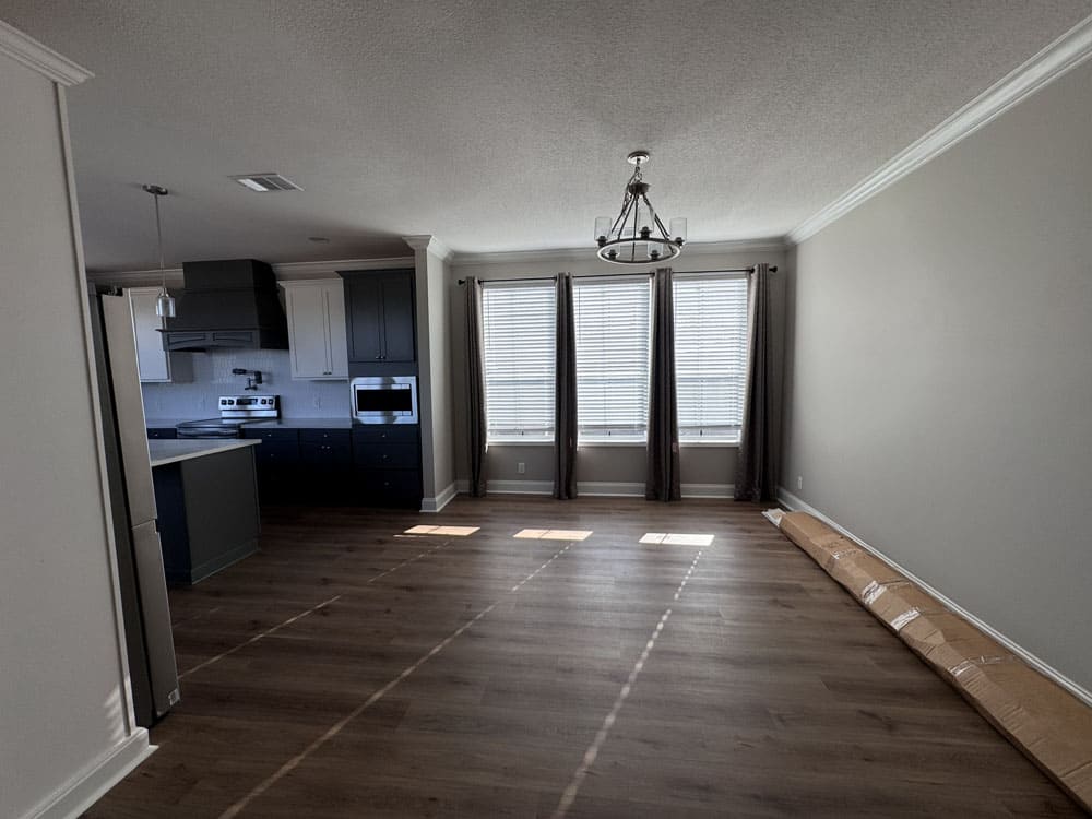 Open dining area beside the kitchen in The Lilly II modular home