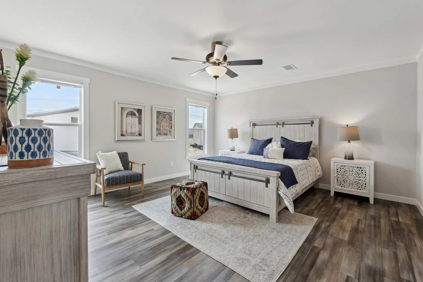 Primary bedroom in the Winter Series 32x56H by Champion Homes