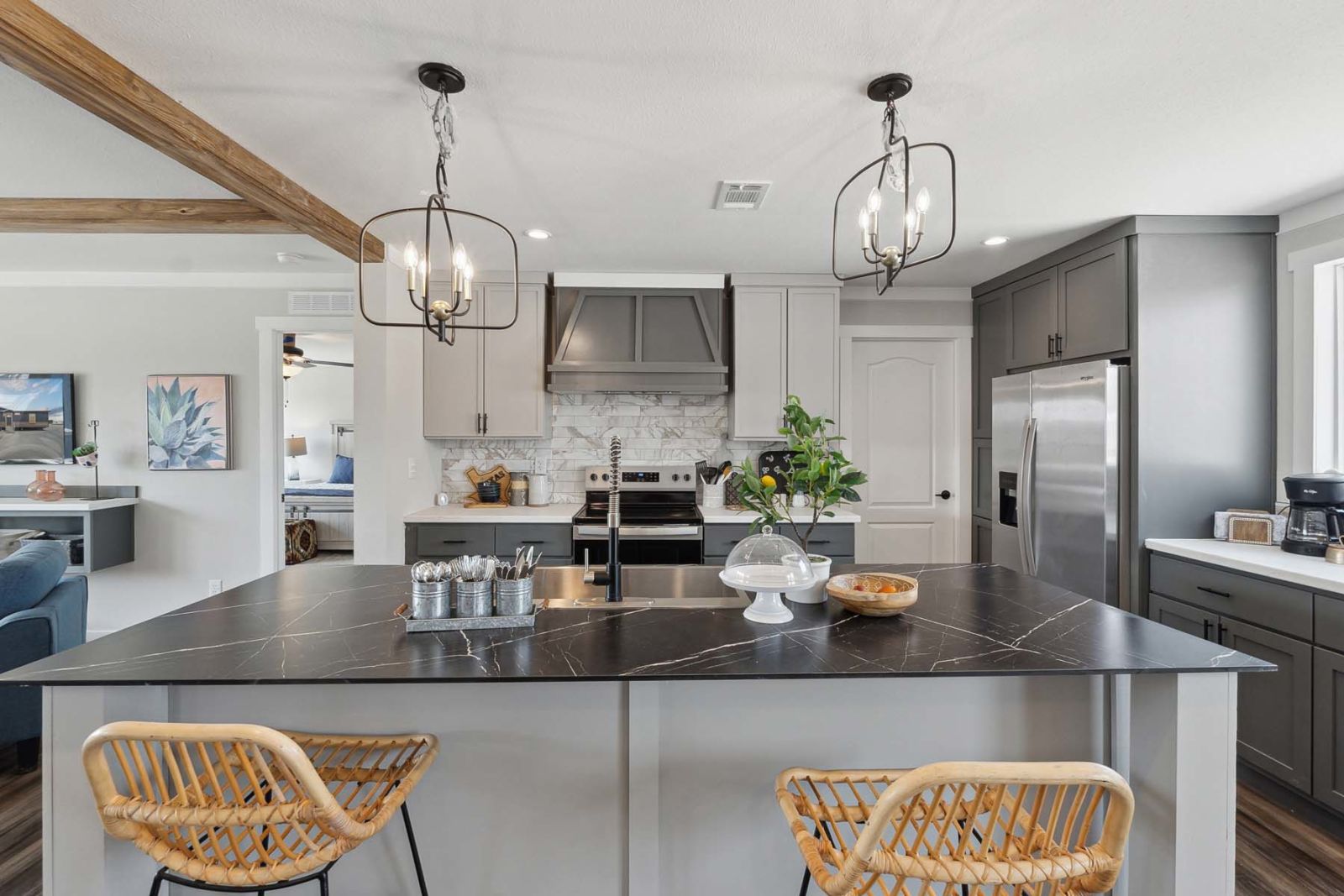 Kitchen in the Winter Series 32x56H 3-bedroom double-wide