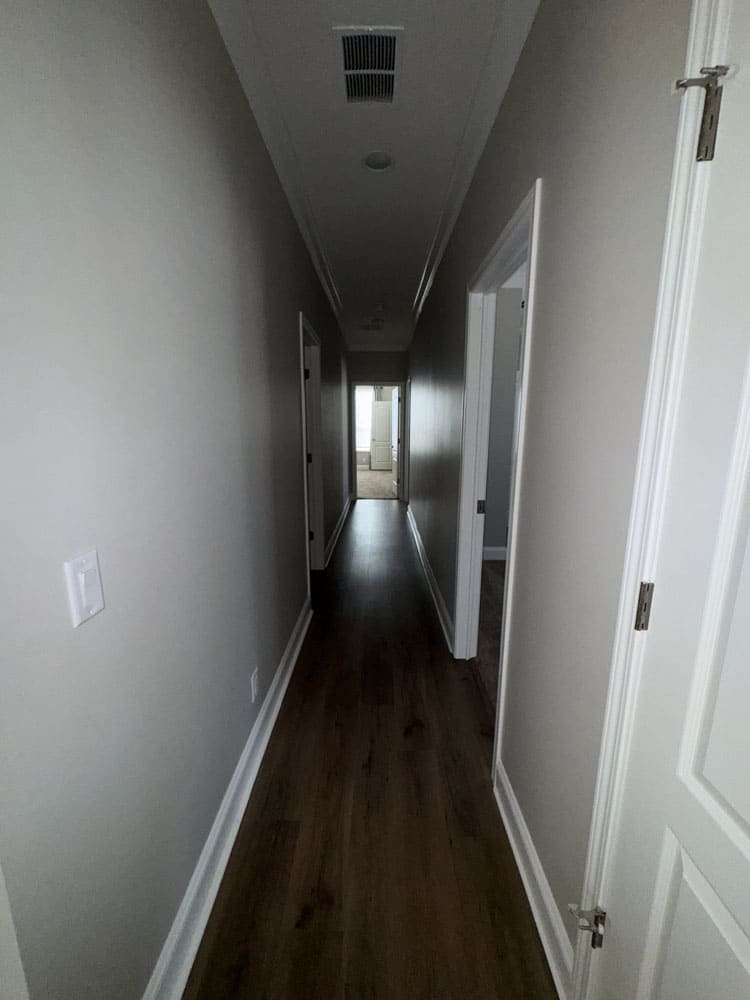 Bedroom hallway inside The Lilly II 4 bedroom modular home by Franklin Homes