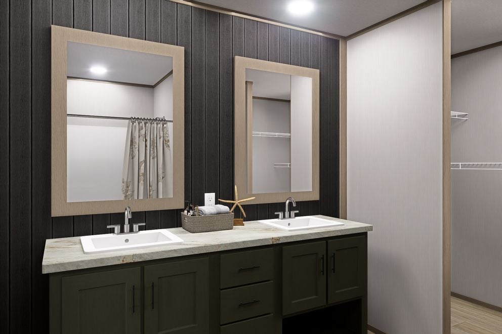 Large primary bathroom in the Clayton Epic Explorer by Factory Mobile Homes
