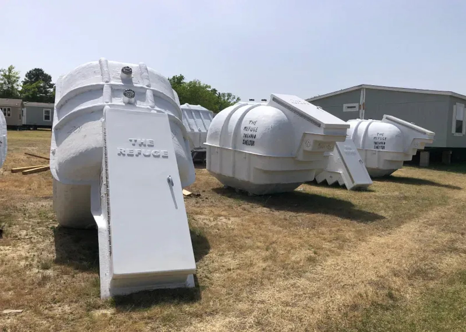 Refuge underground tornado storm shelter installation example 2