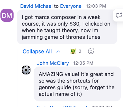 Student Chat Testimonials