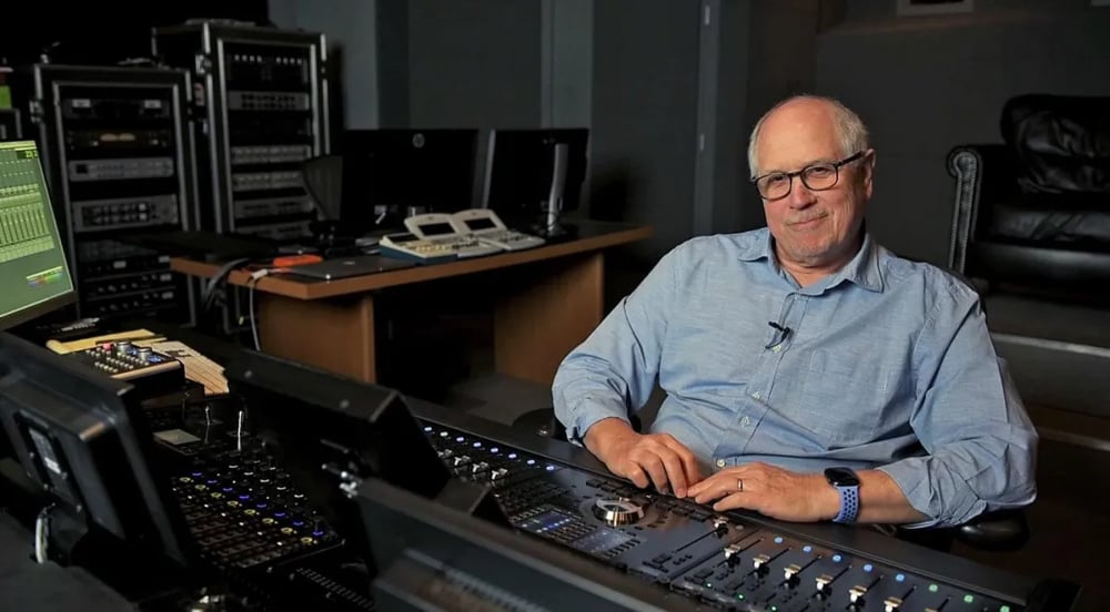 Dennis Sands at mixing console