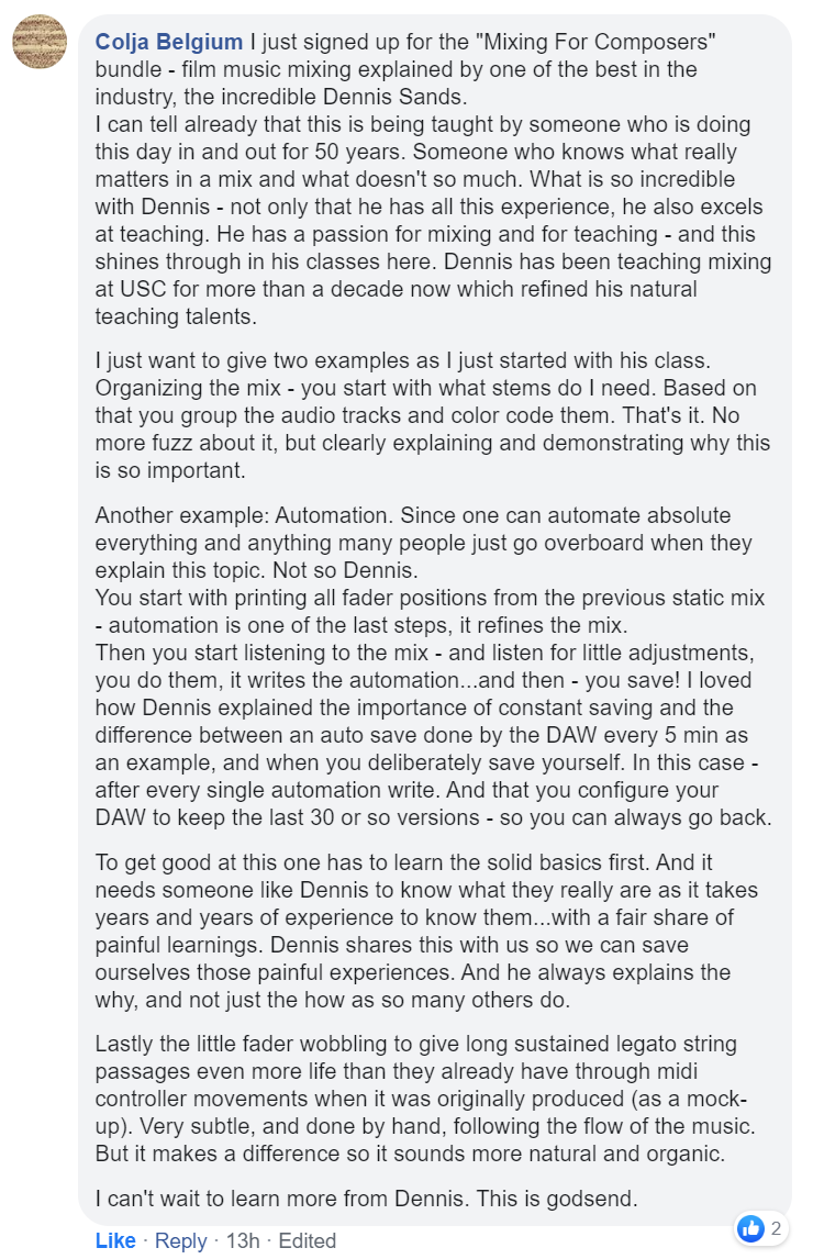 Facebook review by Colja Belgium