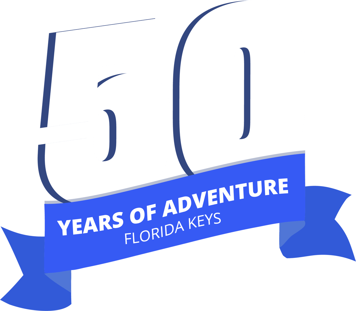 50 years of adventure in the Florida Keys badge