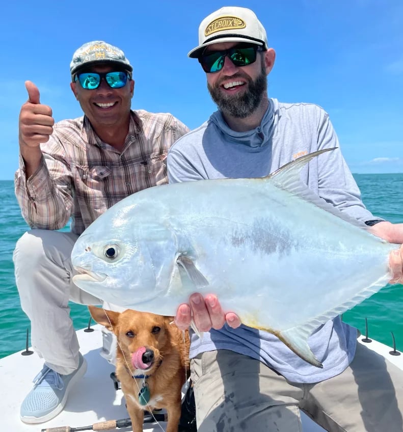 Capt. Richard Hastings guiding a fly fishing trip in Islamorada