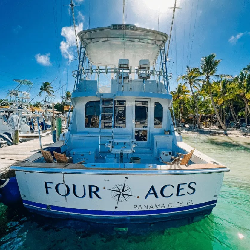 The Four Aces sportfishing yacht at Robbie's of Islamorada