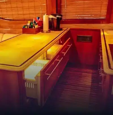 Galley and dinette of the Four Aces
