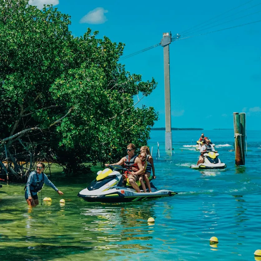 Jet skiing at Robbie's of Islamorada
