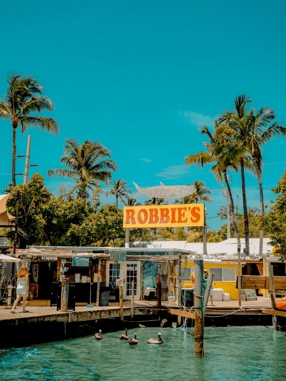 Robbie's of Islamorada, seen from the ocean