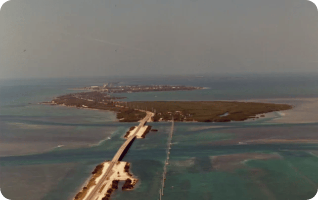 1987: Aerial of Lower Matecumbe Key and Indian Key Fill
