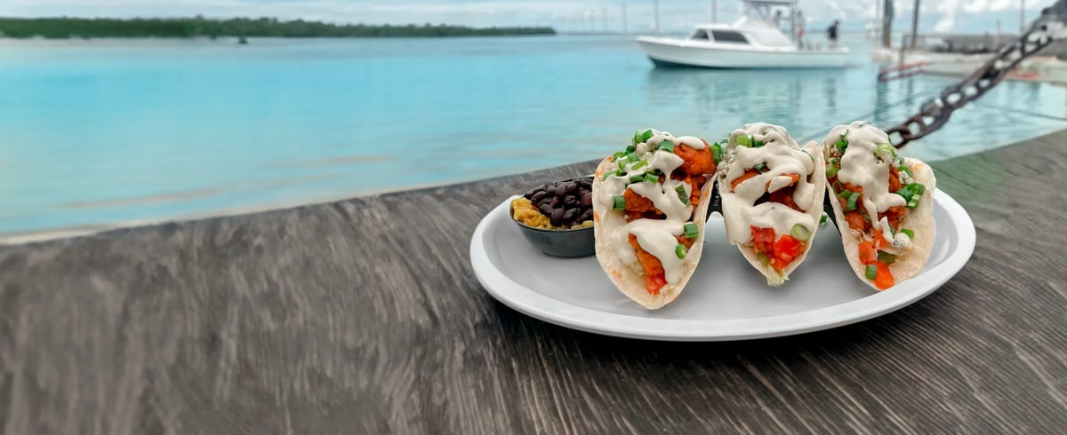 Dining deck at the Hungry Tarpon Restaurant