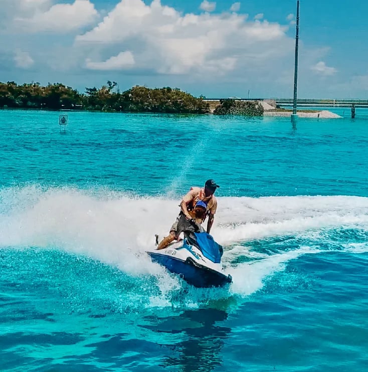 Jet ski tour through the mangrove tunnels of Islamorada
