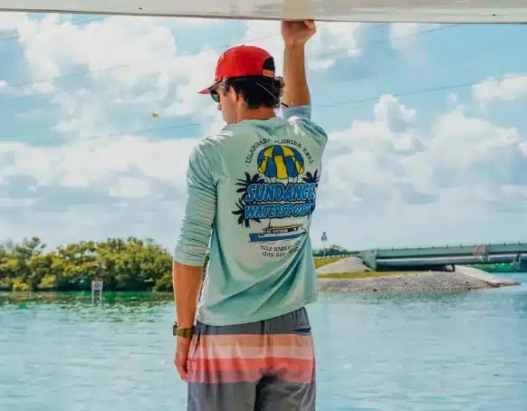 Man aboard a boat at Robbie’s