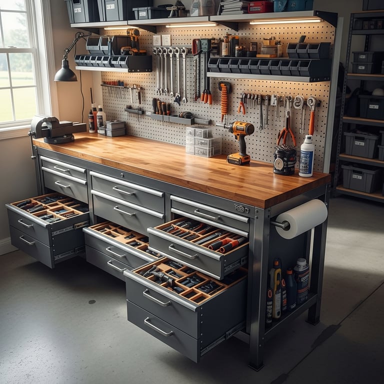 Top Garage Workbenches with Integrated Storage Solutions