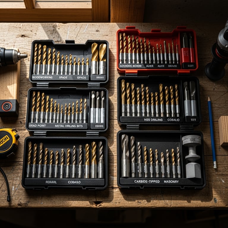 Essential Drill Bit Sets for Wood, Metal, and Masonry Projects