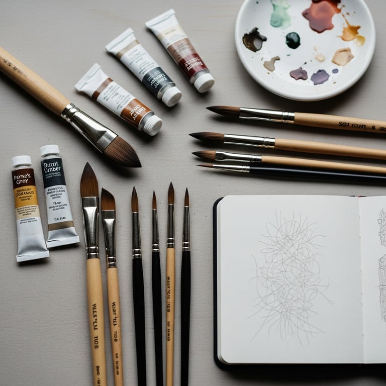 Essential Watercolor Brushes for Fine Details and Line Work
