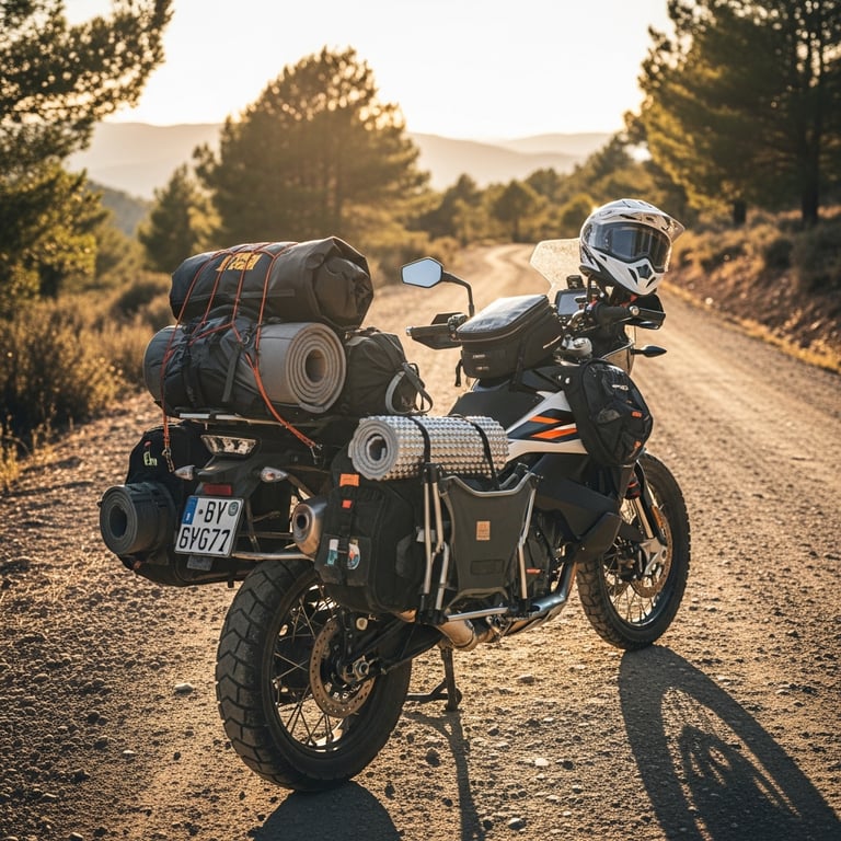 Essential Compact Camping Gear for Motorcycle Overlanding Adventures