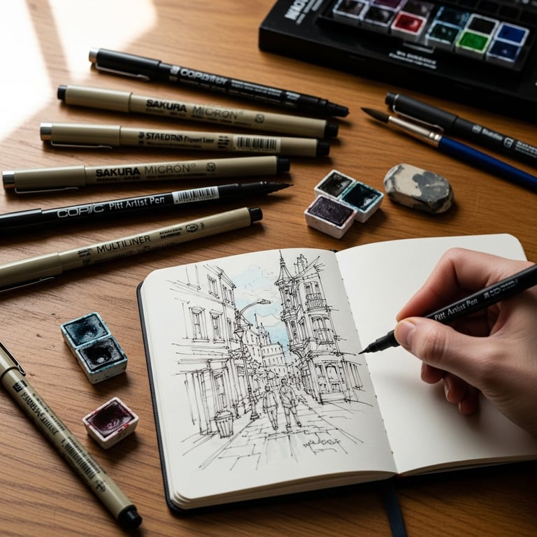 Top Waterproof Fineliner Pens for Urban Sketching