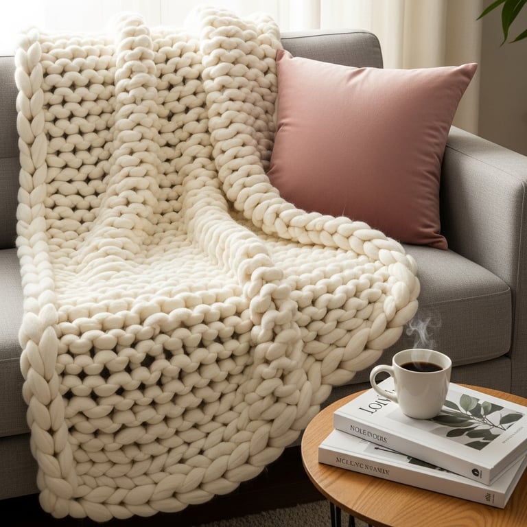 Coziest Chunky Knit Throw Blankets to Elevate Your Living Room