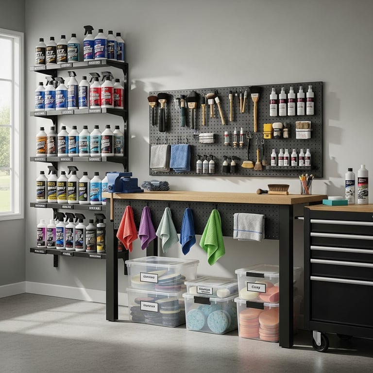 Top Garage Organization Systems for Detailing Product Storage