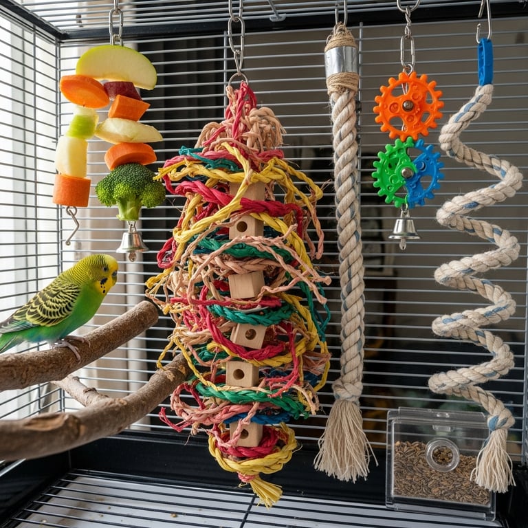 Must-Have Bird Cage Enrichment Toys for Happy & Healthy Birds