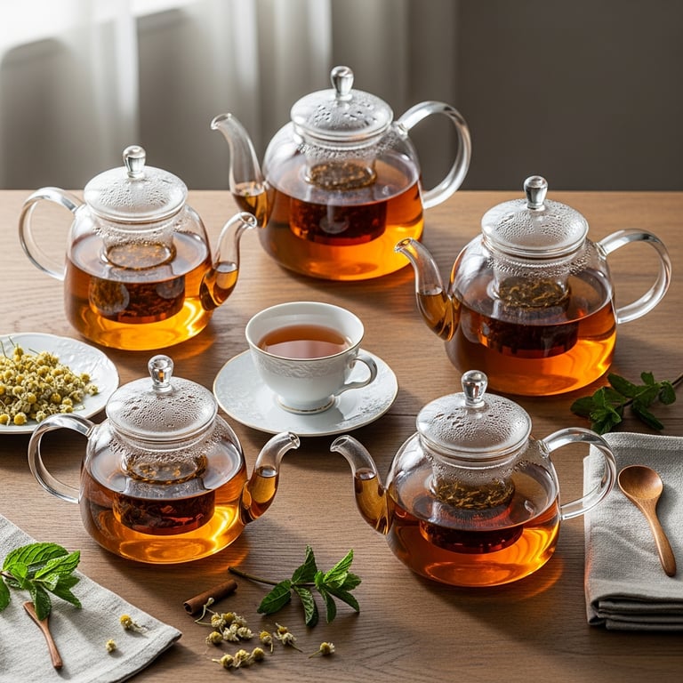 Top Glass Teapots with Integrated Infusers for Loose Leaf Tea