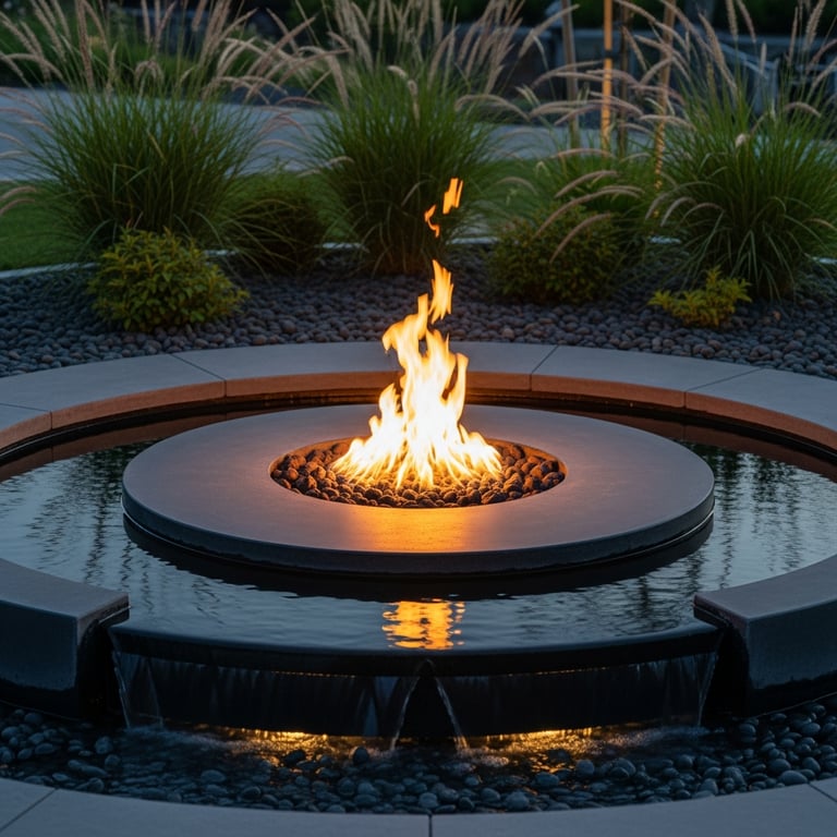 Most Innovative Fire Pit Designs with Integrated Water Features