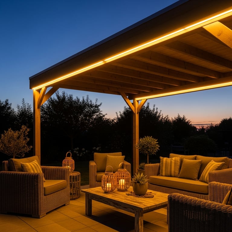 Durable Outdoor LED Strip Lights for All-Weather Patio & Garden Ambiance