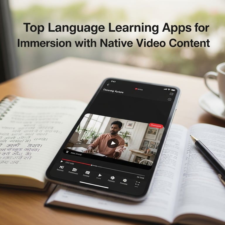 Top Language Learning Apps for Immersion with Native Video Content