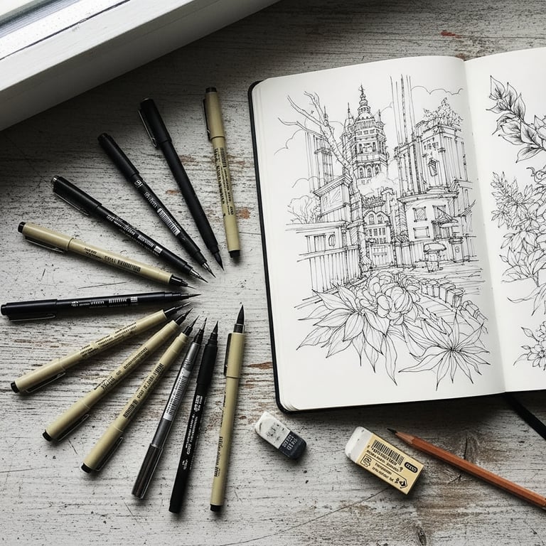 Top Fineliner and Brush Pens for Sketchbook Art