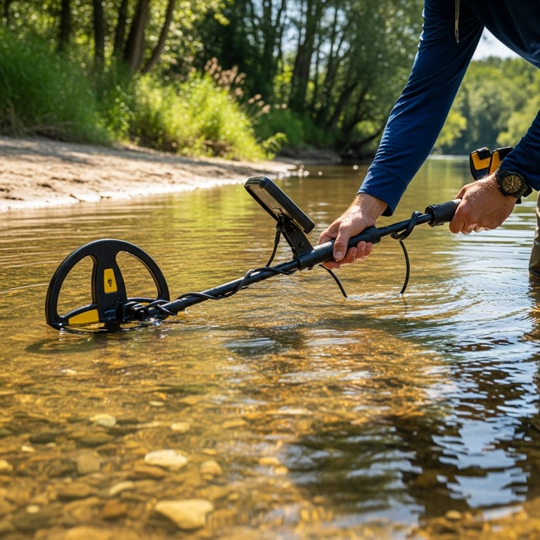 Top Waterproof Metal Detectors for Beach and River Treasure Hunting