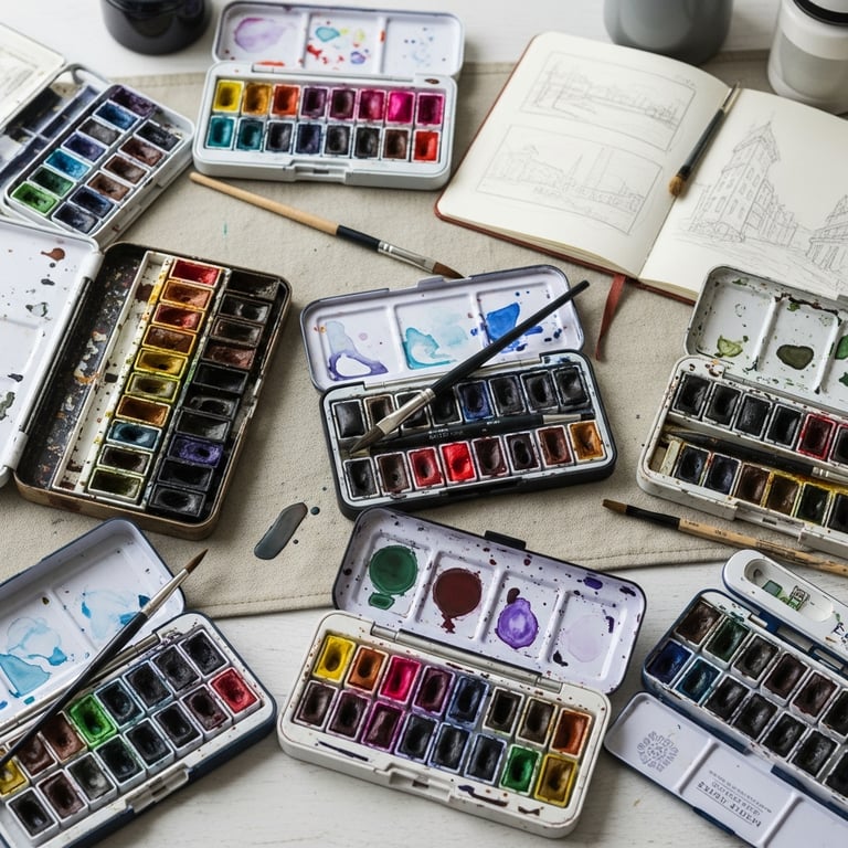 Most Compact Travel Watercolor Palettes for On-the-Go Sketching